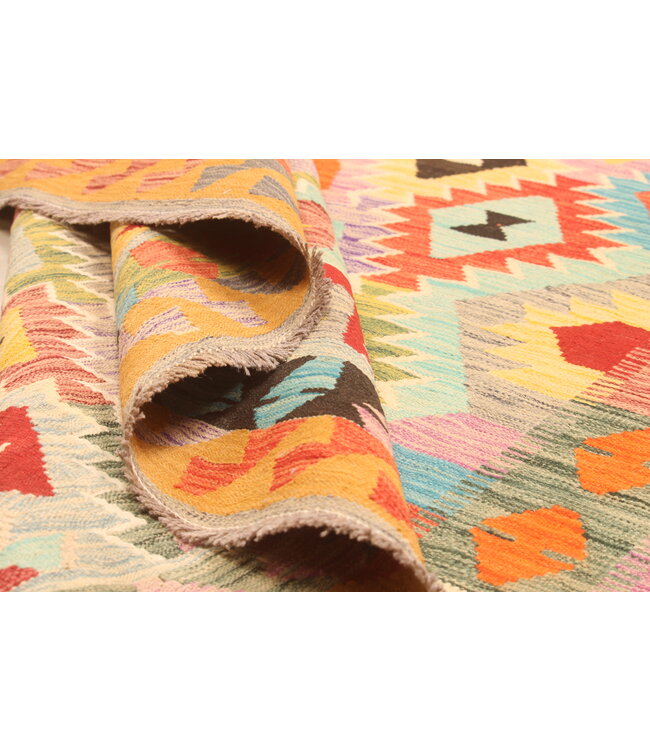 300x202cm Afghan Oriental wool carpet Handmade Kelim Rug