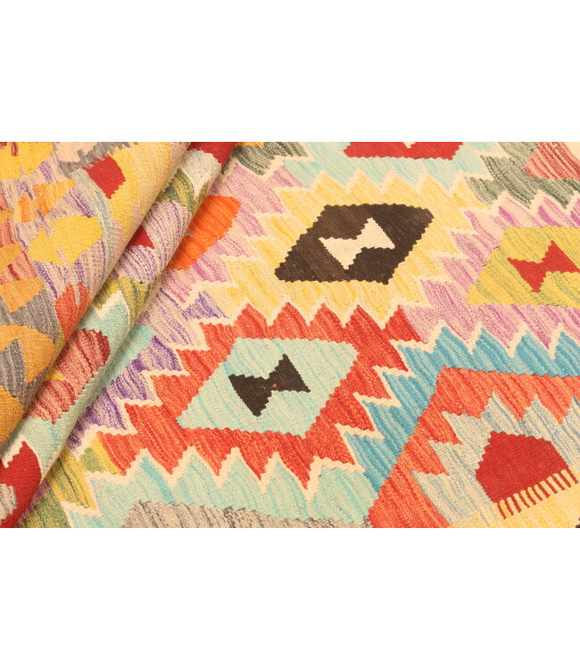 300x202cm Afghan Oriental wool carpet Handmade Kelim Rug