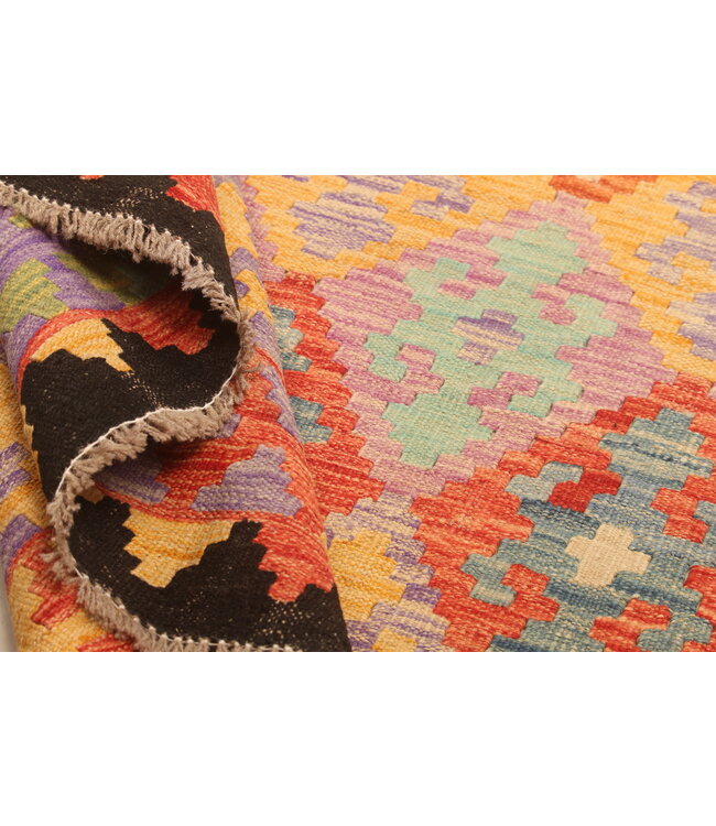 299x196cm Afghan Oriental wool carpet Handmade Kelim Rug