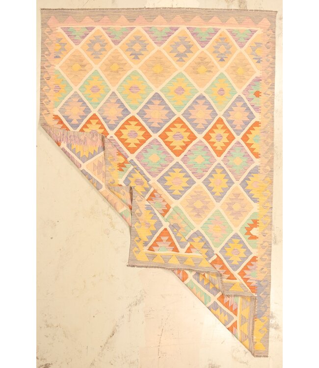 301x203cm Schöner teppich handgewebter Kelim-Wollteppich Orientalischer Teppich