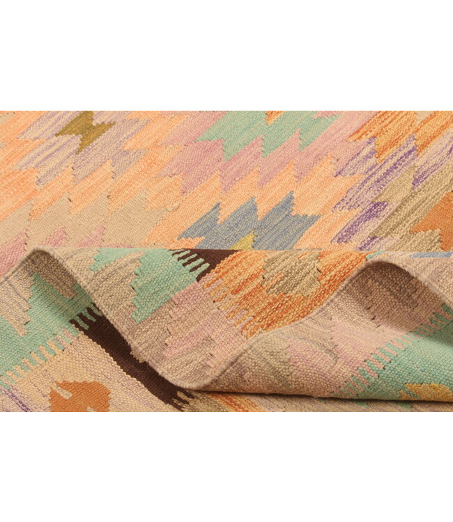 302x190cm Handwoven Traditional Kelim Area Rug Wool Carpet