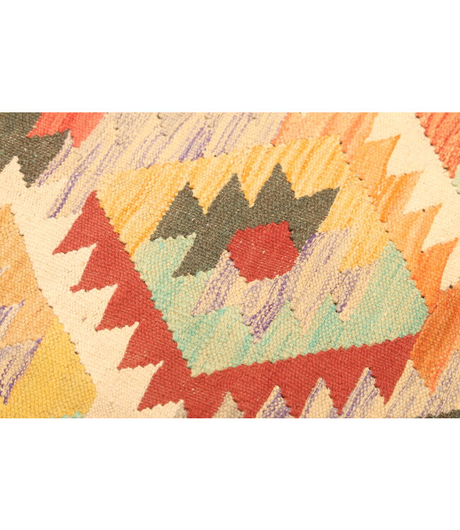 298x202cm Afghanischer orientalischer Wollteppich handgefertigter Kelim-Teppich