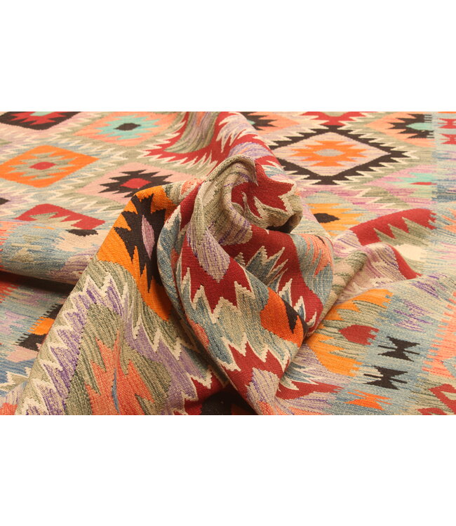 296x202cm Schöner teppich handgewebter Kelim-Wollteppich Orientalischer Teppich