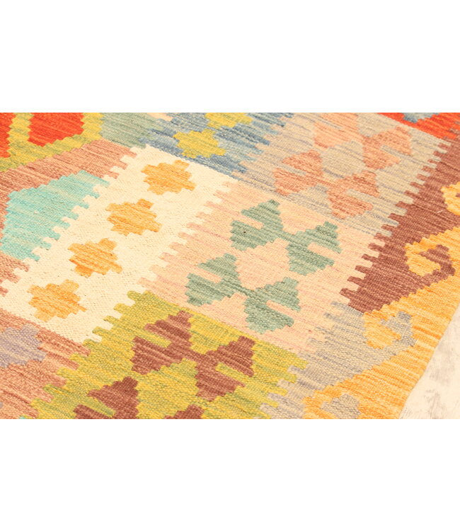 292x200cm Afghanischer orientalischer Wollteppich handgefertigter Kelim-Teppich