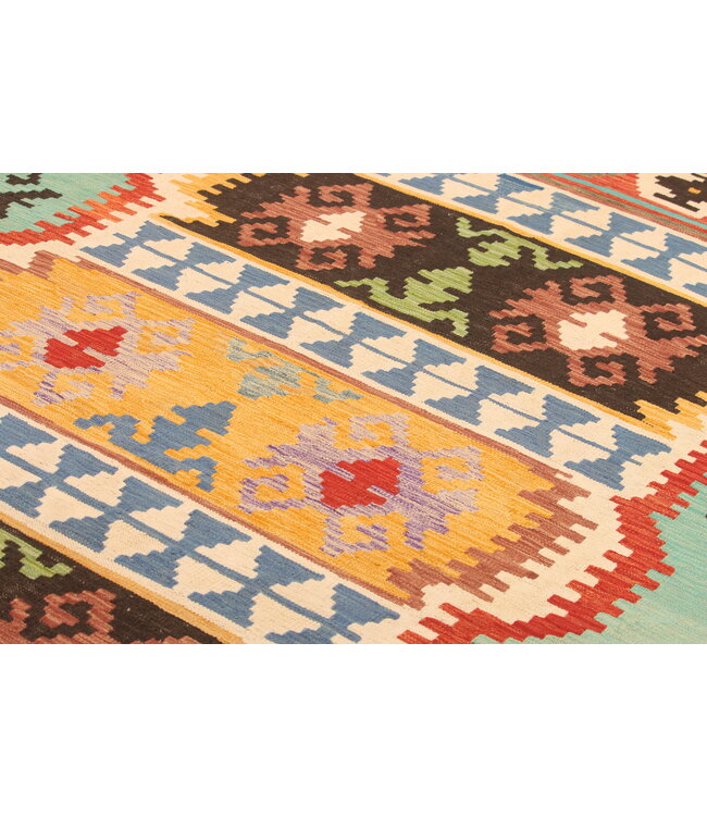 300x198cm Afghaans oosters wollen tapijt handgemaakt Kelim-kleed