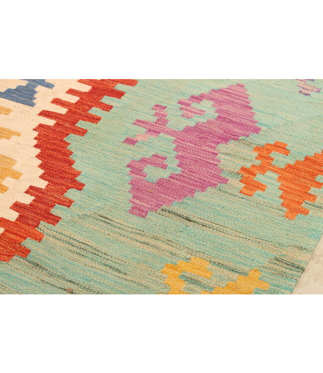 300x198cm Afghanischer orientalischer Wollteppich handgefertigter Kelim-Teppich