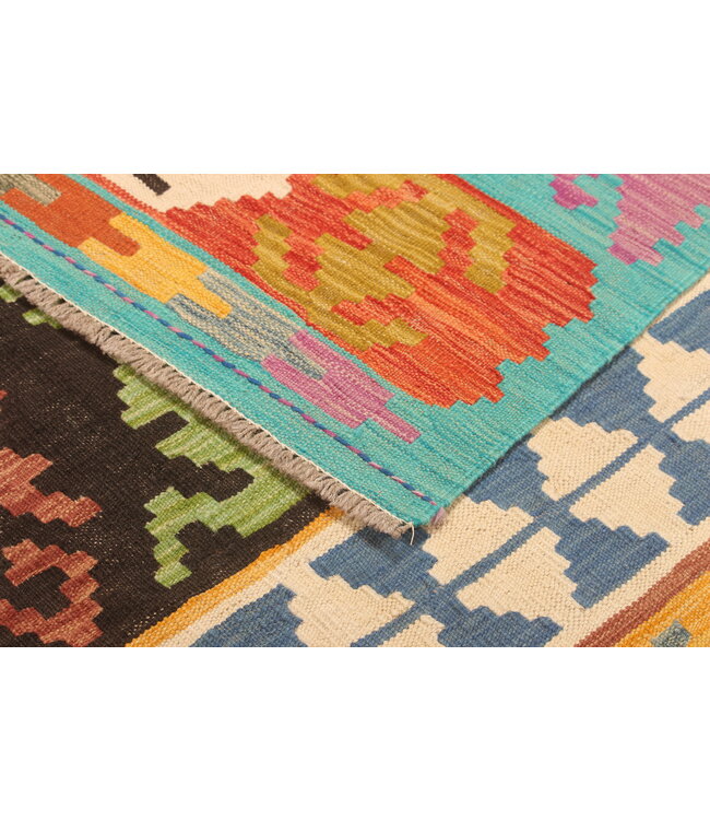 300x198cm Afghan Oriental wool carpet Handmade Kelim Rug