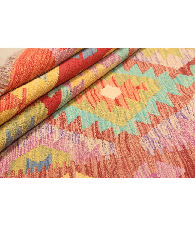 297x197cm Afghan Oriental wool carpet Handmade Kelim Rug