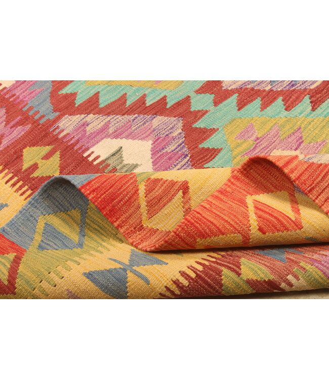 297x197cm Afghan Oriental wool carpet Handmade Kelim Rug