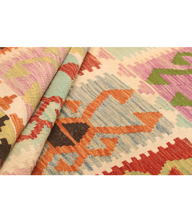 308x204cm Handwoven Traditional Kelim Area Rug Wool Carpet