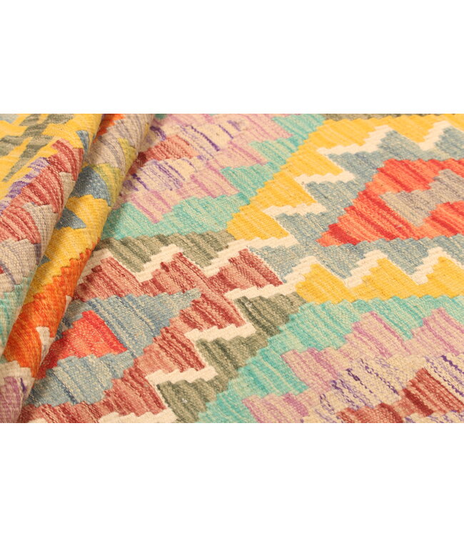 301x201cm Handwoven Traditional Kelim Area Rug Wool Carpet