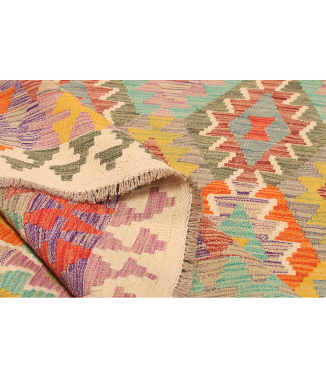 301x201cm Handwoven Traditional Kelim Area Rug Wool Carpet