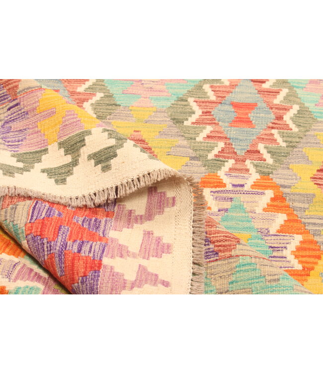 301x201cm Handwoven Traditional Kelim Area Rug Wool Carpet