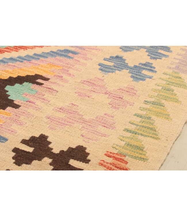 294x202cm Handgeweven Traditionele Kelim Vloerkleed Wol Tapijt