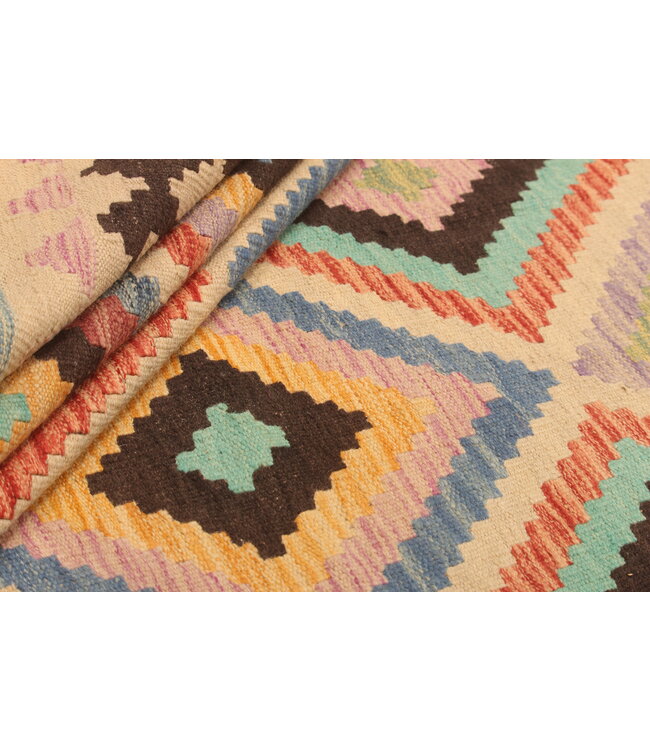 294x202cm Handwoven Traditional Kelim Area Rug Wool Carpet