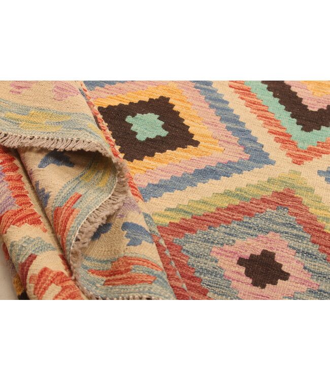 294x202cm Handwoven Traditional Kelim Area Rug Wool Carpet