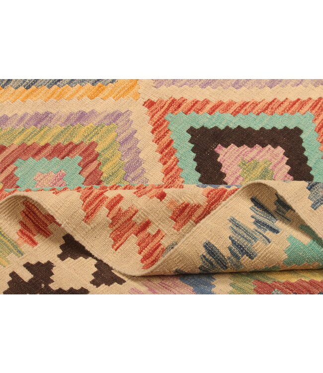 294x202cm Handwoven Traditional Kelim Area Rug Wool Carpet