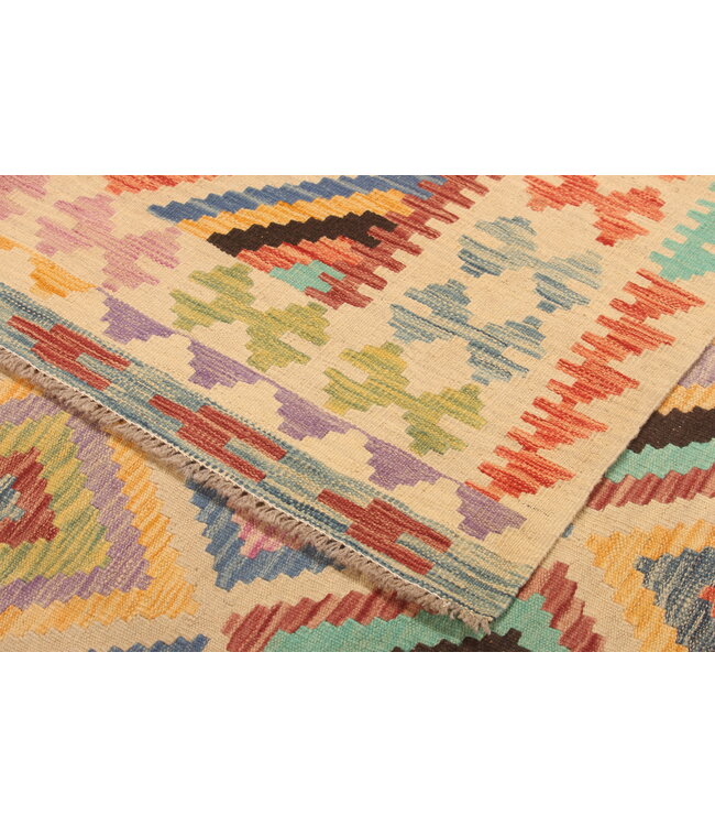 294x202cm Handwoven Traditional Kelim Area Rug Wool Carpet