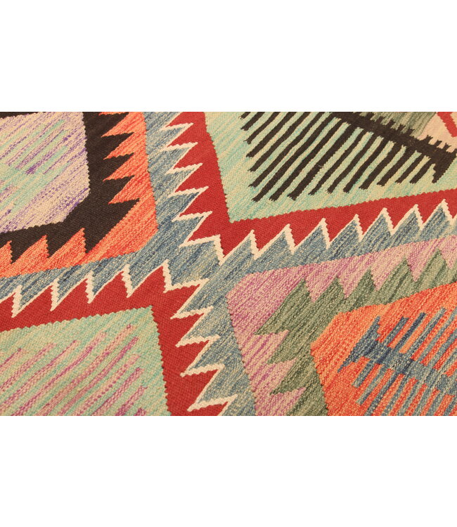 297x194cm Afghaans oosters wollen tapijt handgemaakt Kelim-kleed