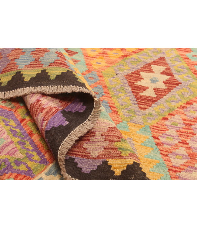 301x207cm Handwoven Traditional Kelim Area Rug Wool Carpet