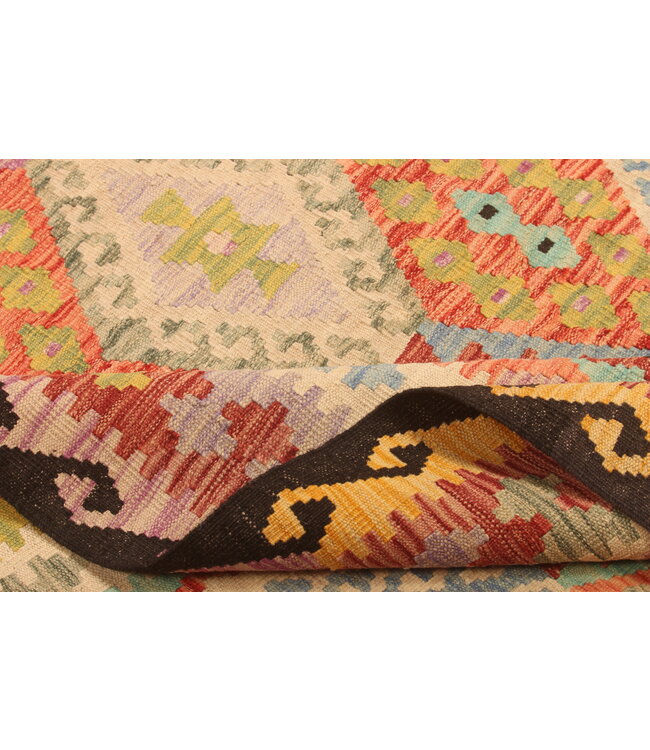 301x207cm Handwoven Traditional Kelim Area Rug Wool Carpet