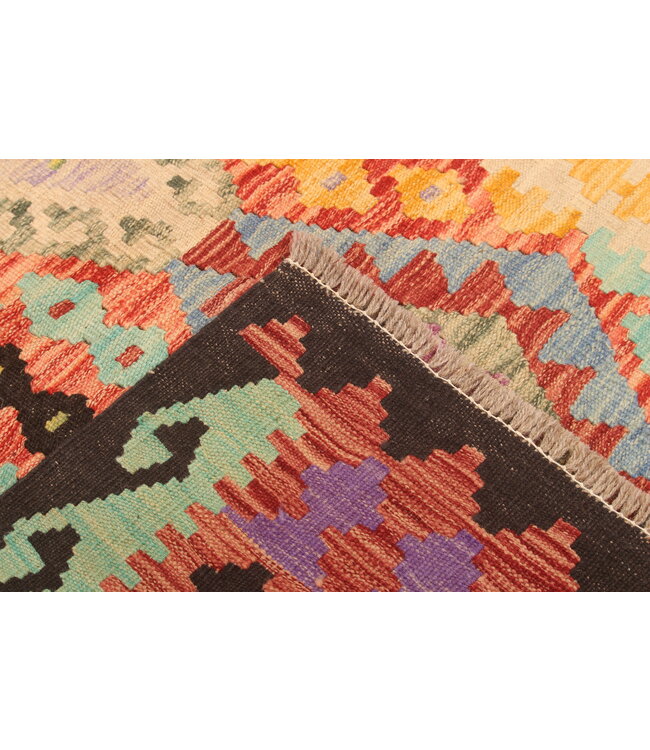 301x207cm Handwoven Traditional Kelim Area Rug Wool Carpet