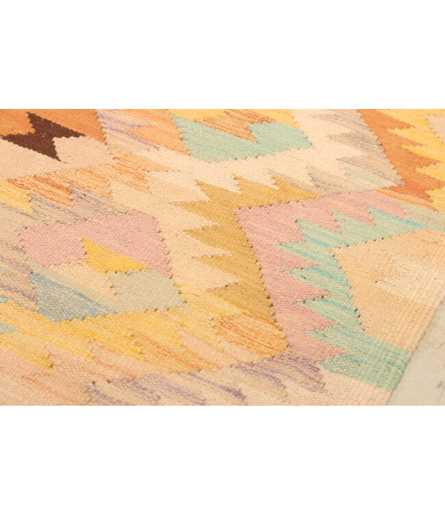 298x200cm Handgeweven Traditionele Kelim Vloerkleed Wol Tapijt