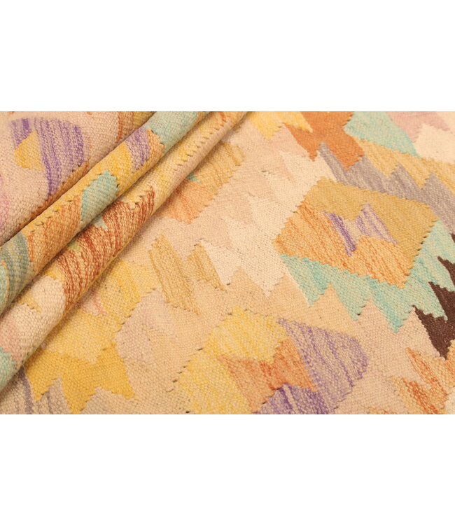 298x200cm Handwoven Traditional Kelim Area Rug Wool Carpet