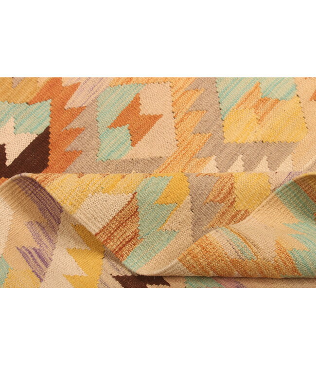 298x200cm Handwoven Traditional Kelim Area Rug Wool Carpet