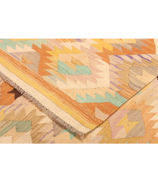 298x200cm Handwoven Traditional Kelim Area Rug Wool Carpet