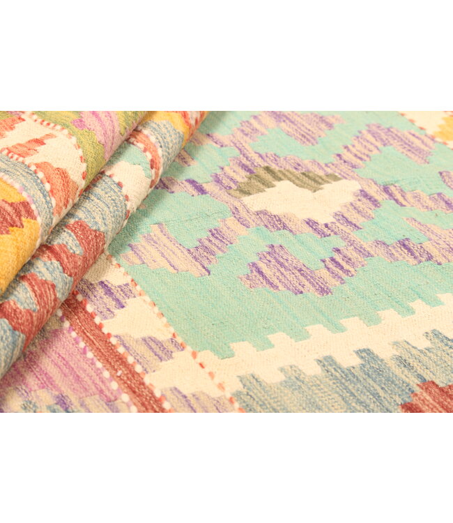 302x200cm Handgewebter Traditioneller Kelim Teppich Woll