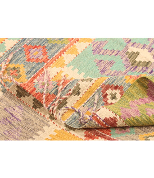 302x200cm Handwoven Traditional Kelim Area Rug Wool Carpet