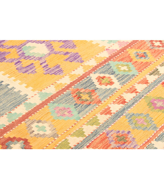 302x200cm Handwoven Traditional Kelim Area Rug Wool Carpet