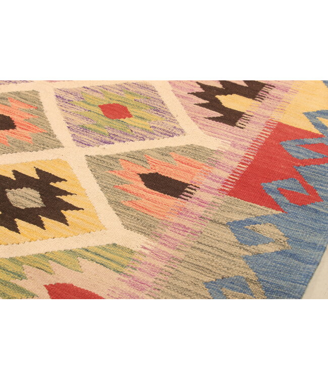 309x200cm Afghan Oriental wool carpet Handmade Kelim Rug