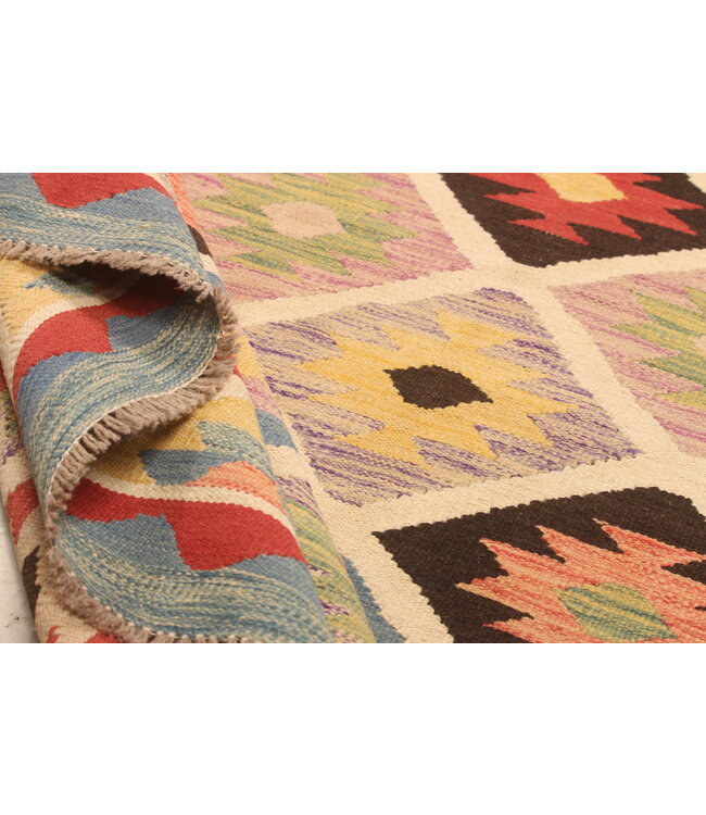 309x200cm Afghan Oriental wool carpet Handmade Kelim Rug