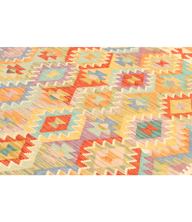 296x197cm Afghan Oriental wool carpet Handmade Kelim Rug