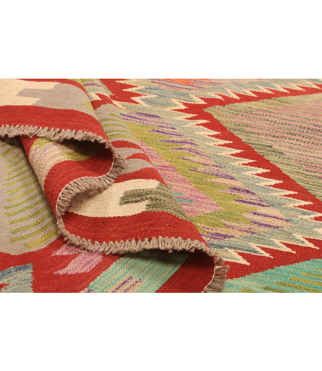 293x190cm Handwoven Traditional Kelim Area Rug Wool Carpet