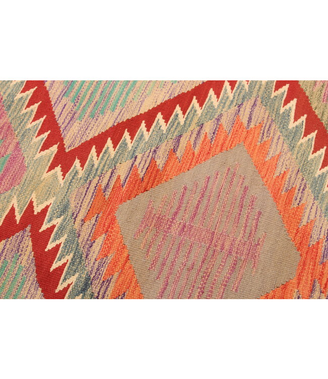 293x190cm Handgewebter Traditioneller Kelim Teppich Woll