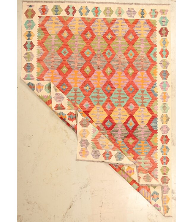 289x200cm Schöner teppich handgewebter Kelim-Wollteppich Orientalischer Teppich