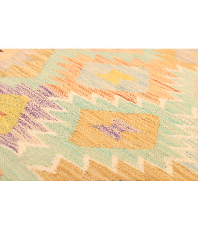 297x203cm Afghan Oriental wool carpet Handmade Kelim Rug