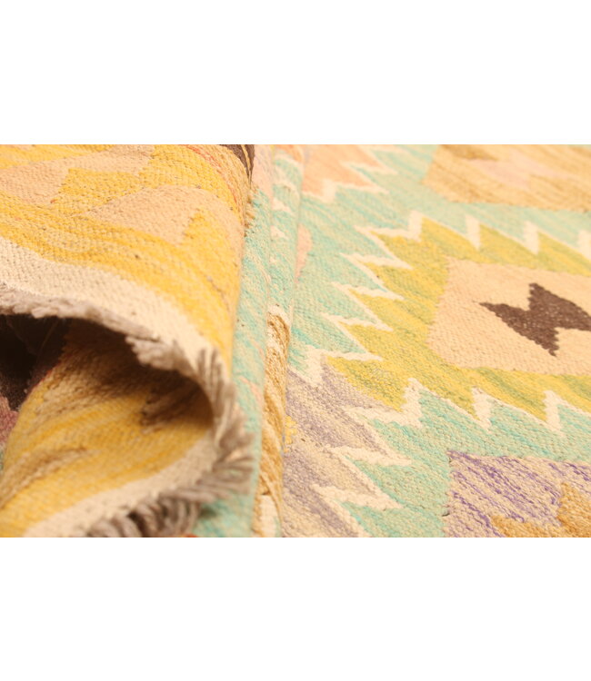 297x203cm Afghan Oriental wool carpet Handmade Kelim Rug