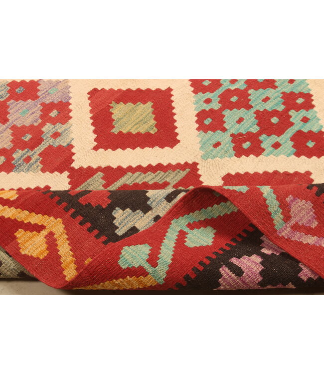 299x204cmAfghan Oriental wool carpet Handmade Kelim Rug