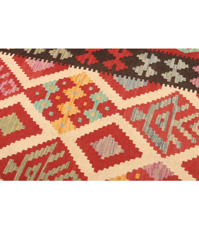 299x204cmAfghan Oriental wool carpet Handmade Kelim Rug