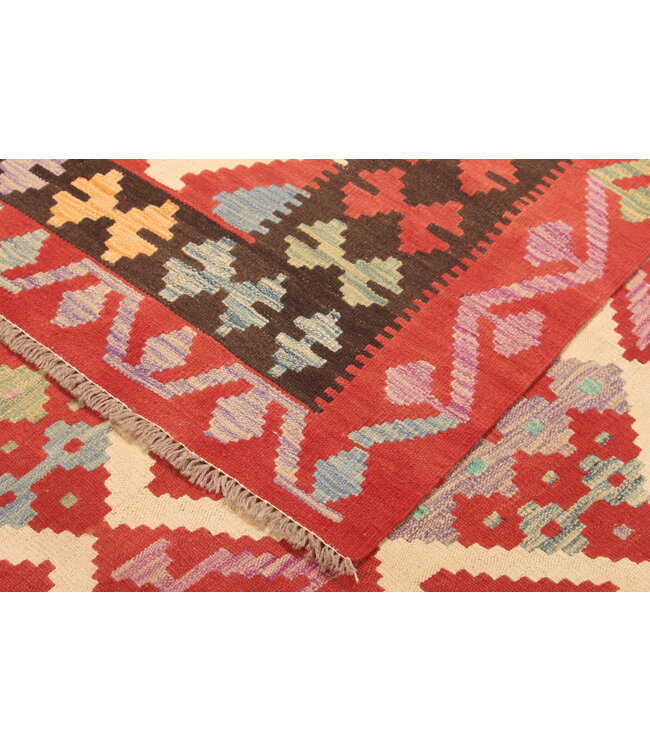 299x204cmAfghan Oriental wool carpet Handmade Kelim Rug