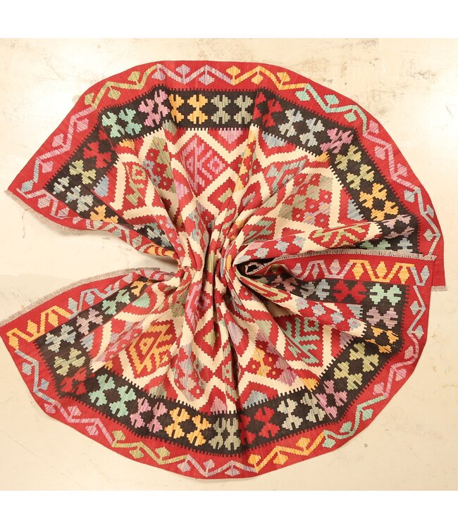 299x204cm Afghanischer orientalischer Wollteppich handgefertigter Kelim-Teppich