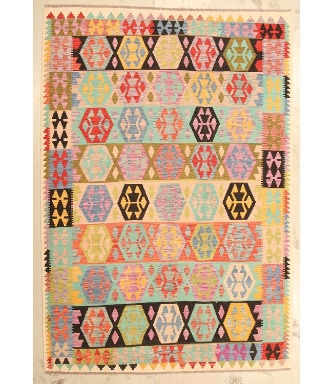 300x205cm  Beautiful Rug Handwoven Kelim Wool  Oriental carpet