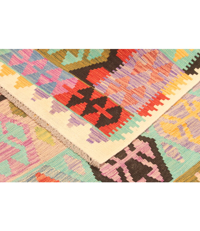 300x205cm Mooie handgeweven Kelim vloerkleed wollen oosterse tapijt