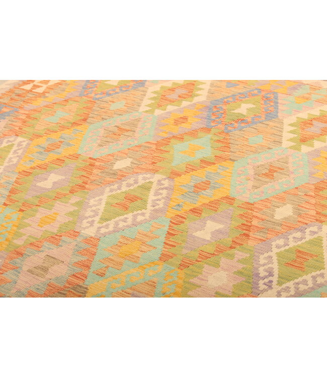 297x200cm Afghan Oriental wool carpet Handmade Kelim Rug