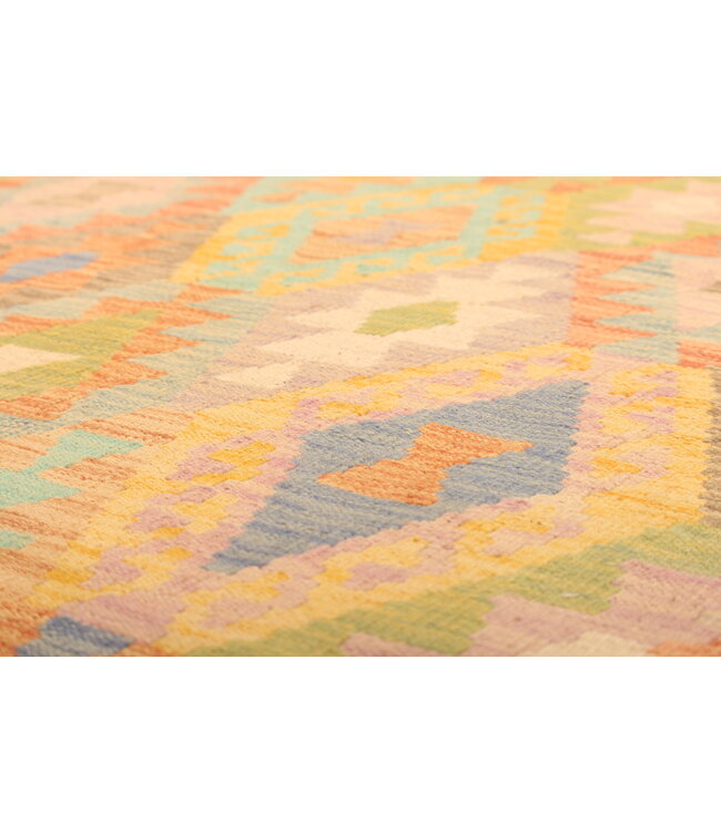 297x200cm Afghanischer orientalischer Wollteppich handgefertigter Kelim-Teppich