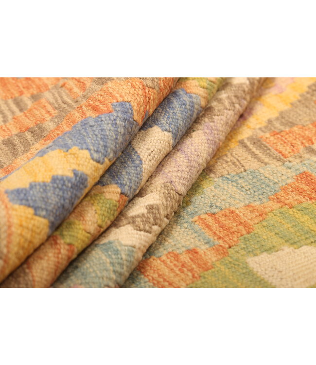 297x200cm Afghan Oriental wool carpet Handmade Kelim Rug